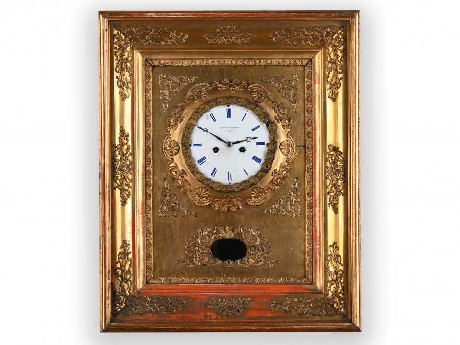 A BIEDERMEIER HANGING CLOCK