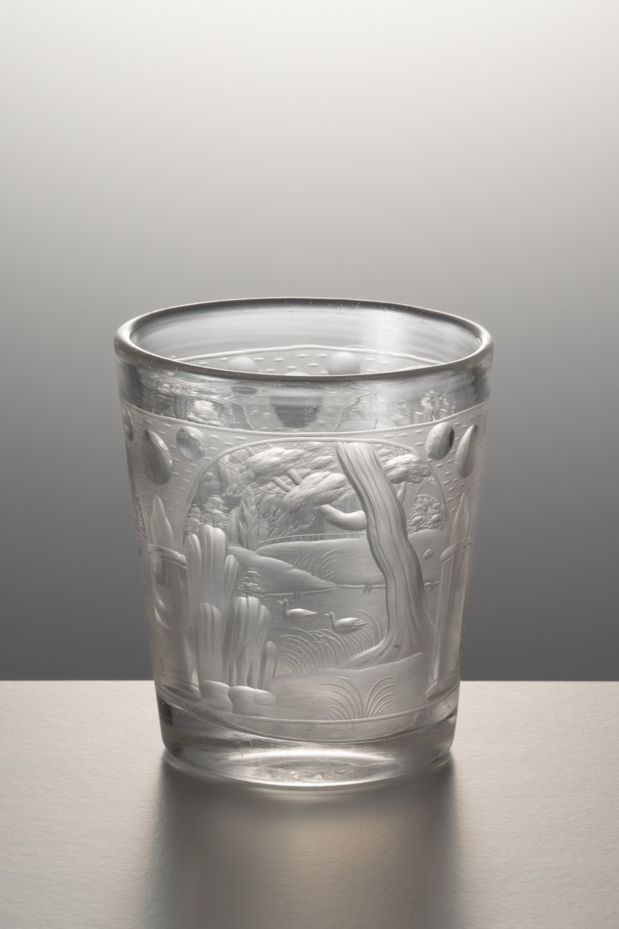 BAROQUE GLASS WITH FIGURAL MOTIVES