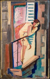 WOMAN ON BALCONY