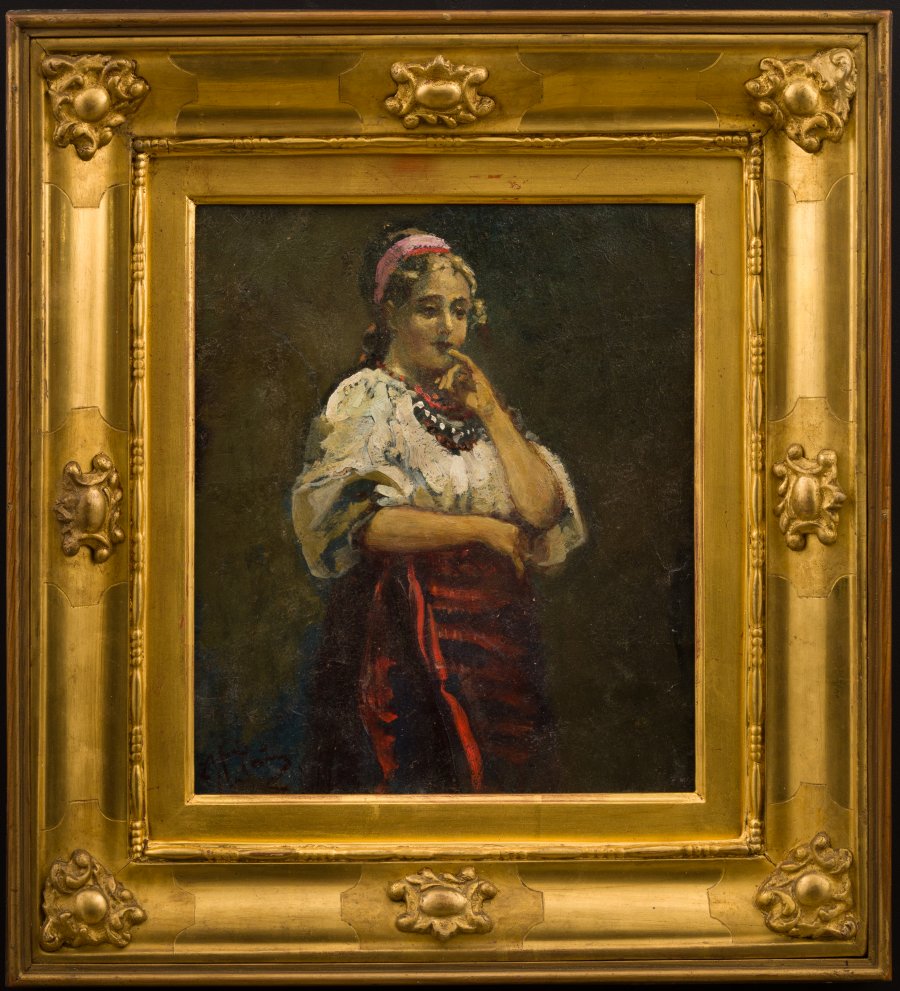STUDY OF A YOUNG WOMAN IN FOLK DRESS