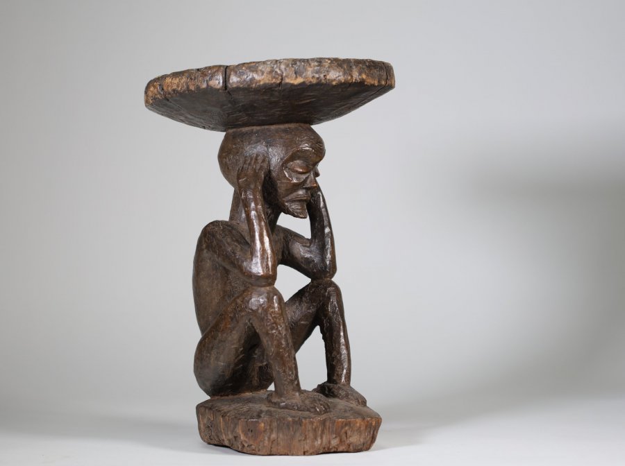 FIGURAL STOOL CHOKWE