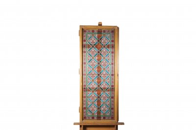 SET OF 9 STAINED GLASS WINDOW SASHES
