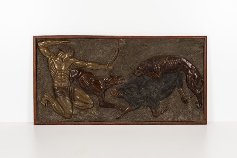 ART DECO HUNTING RELIEF