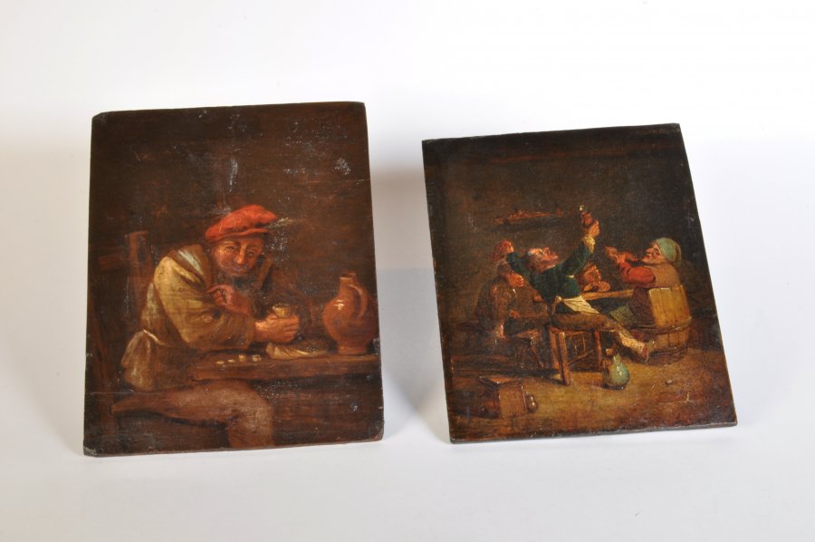 A SET OF TWO PAINTINGS