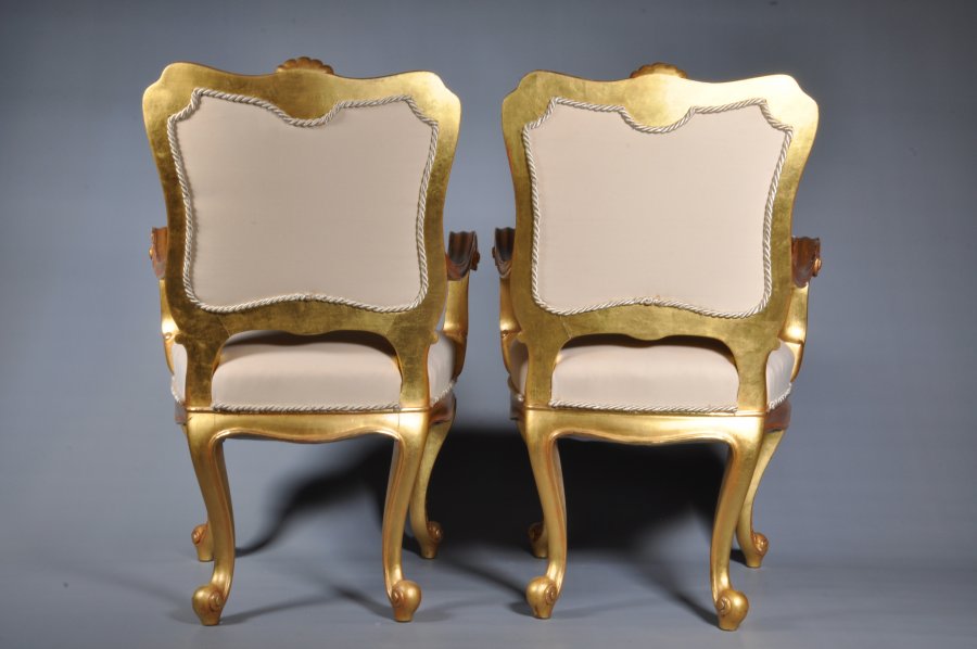 PAIRED NEO-BAROQUE CHAIRS