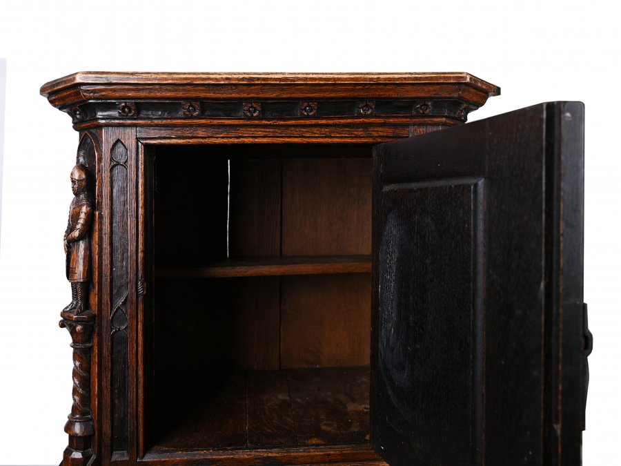 CABINET IN A GOTHIC REVIVAL STYLE