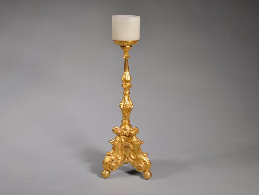 TALL GILDED CANDLESTICK