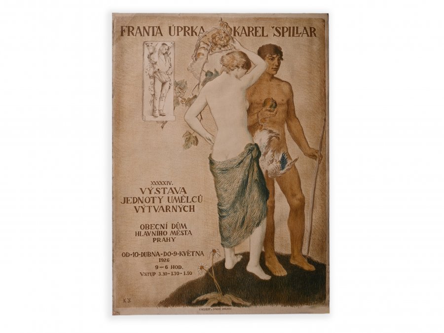 AN EXHIBITION POSTER - FRANTA ÚPRKA AND KAREL ŠPILLAR