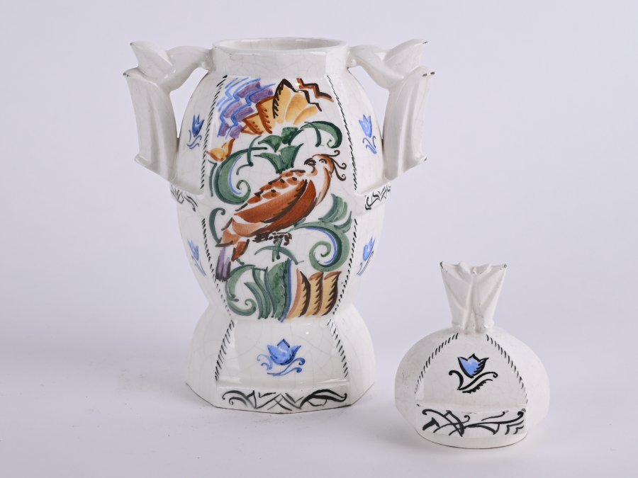 A HAND PAINTED VASE