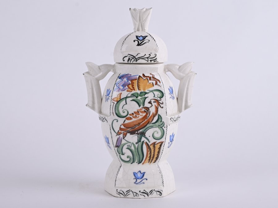 A HAND PAINTED VASE