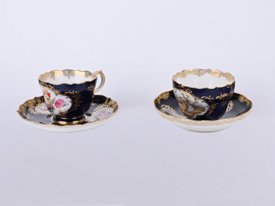 SET OF TWO MEISSEN CUPS