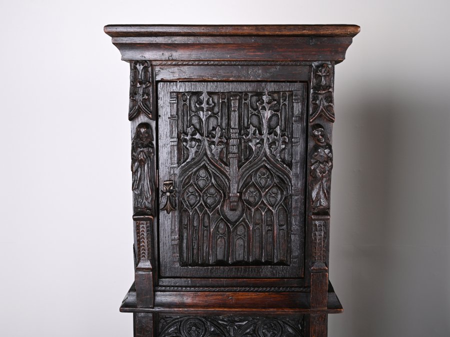 PAIR OF GOTHIC CABINETS