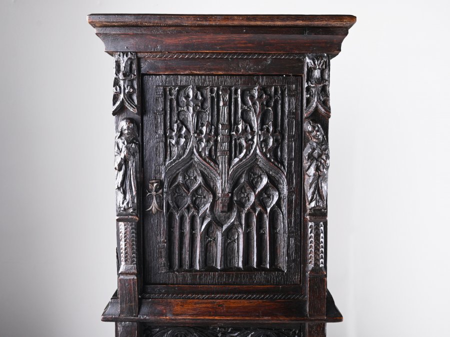 PAIR OF GOTHIC CABINETS