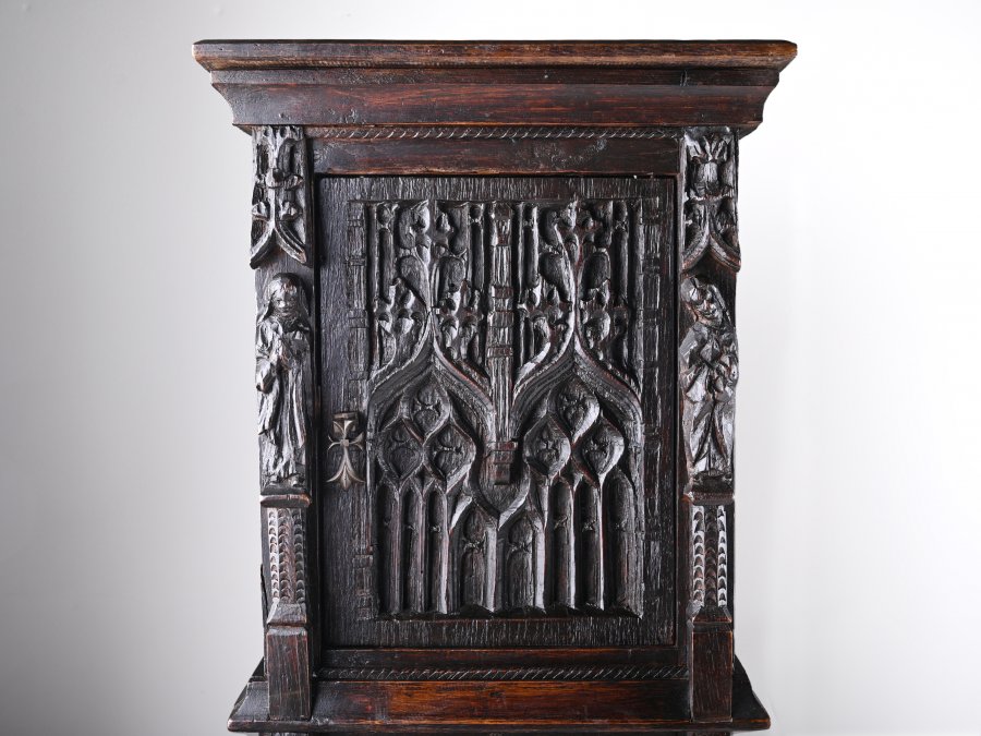 PAIR OF GOTHIC CABINETS