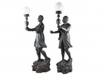 PAIR OF LIGHT-HOLDERS