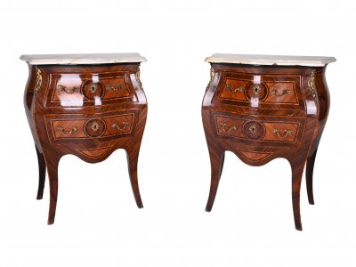PAIR OF BAROQUE COMMODES