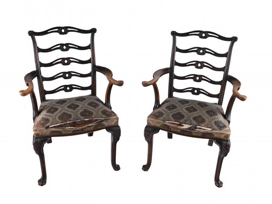 PAIR OF HISTORISM ARMCHAIRS