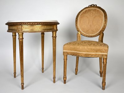 CLASSICAL TABLE AND CHAIR