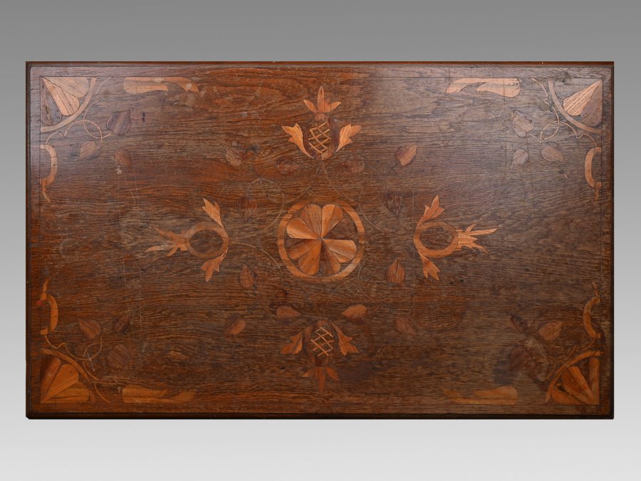 A FOLK INLAID TABLE