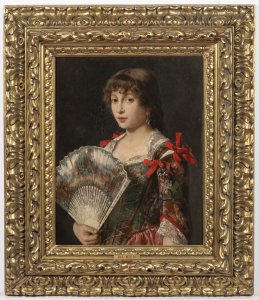 YOUNG WOMAN WITH A FAN