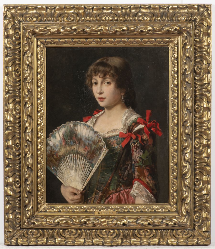 YOUNG WOMAN WITH A FAN