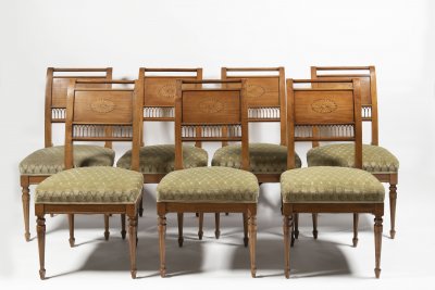 SET OF SEVEN BIERDERMEIER CHAIRS