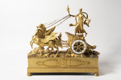 AN EMPIRE TABLE CLOCK