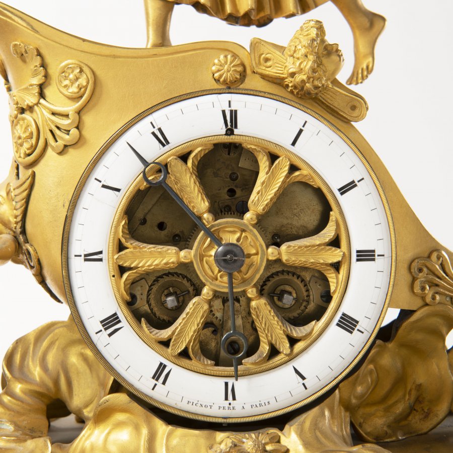 AN EMPIRE TABLE CLOCK