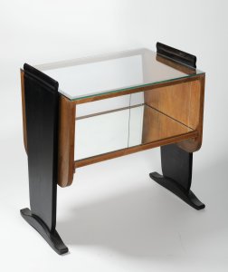 ART DECO COFFEE TABLE WITH DISPLAY CASE