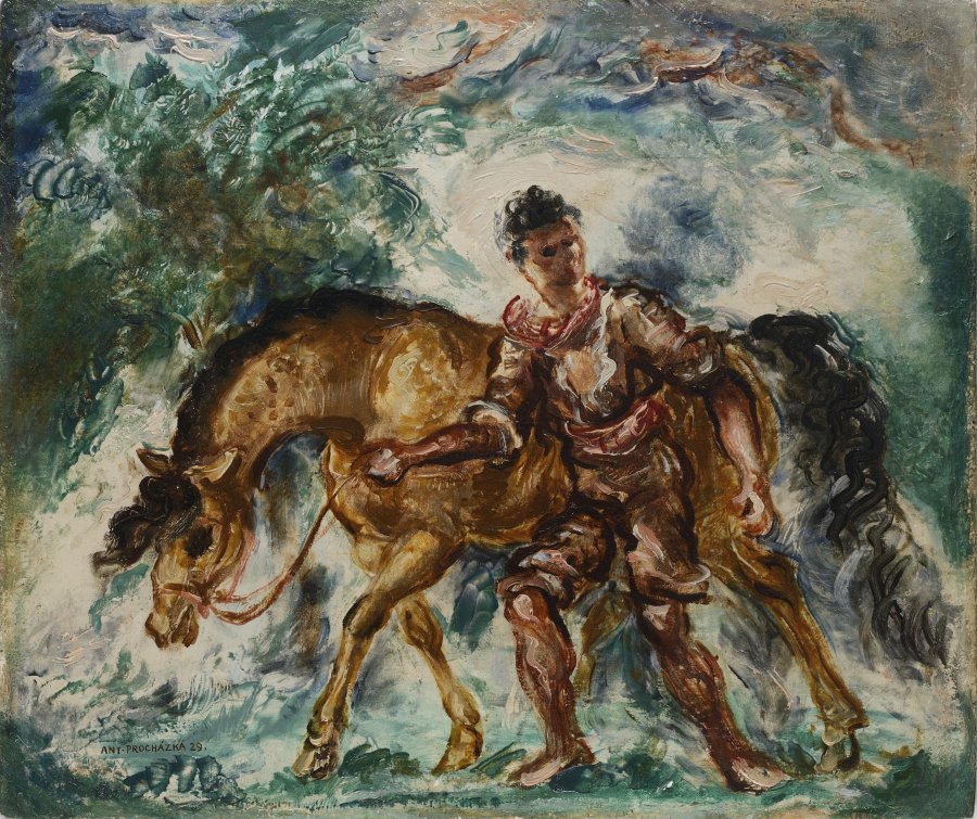 Junge mit einem Pferd 