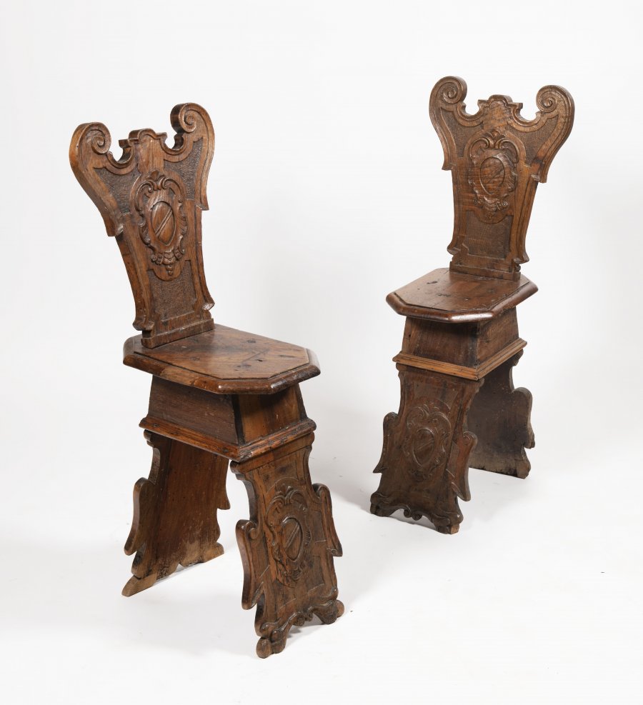 A PAIR OF MANNERIST SGABELLO CHAIRS