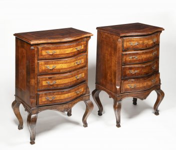 PAIR OF BAROQUE STYLE CHEST OF DRAWERS