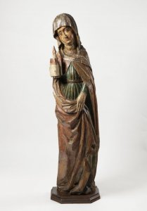 GOTHIC SCULPTURE OF SAINT AGNES OF BOHEMIA