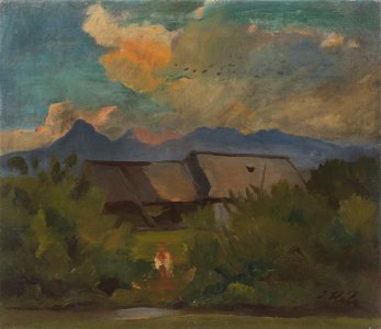 MOUNTAIN LANDSCAPE WITH FARMHOUSE