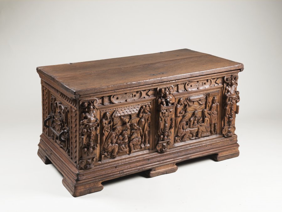 A CARVED BAROQUE CHEST