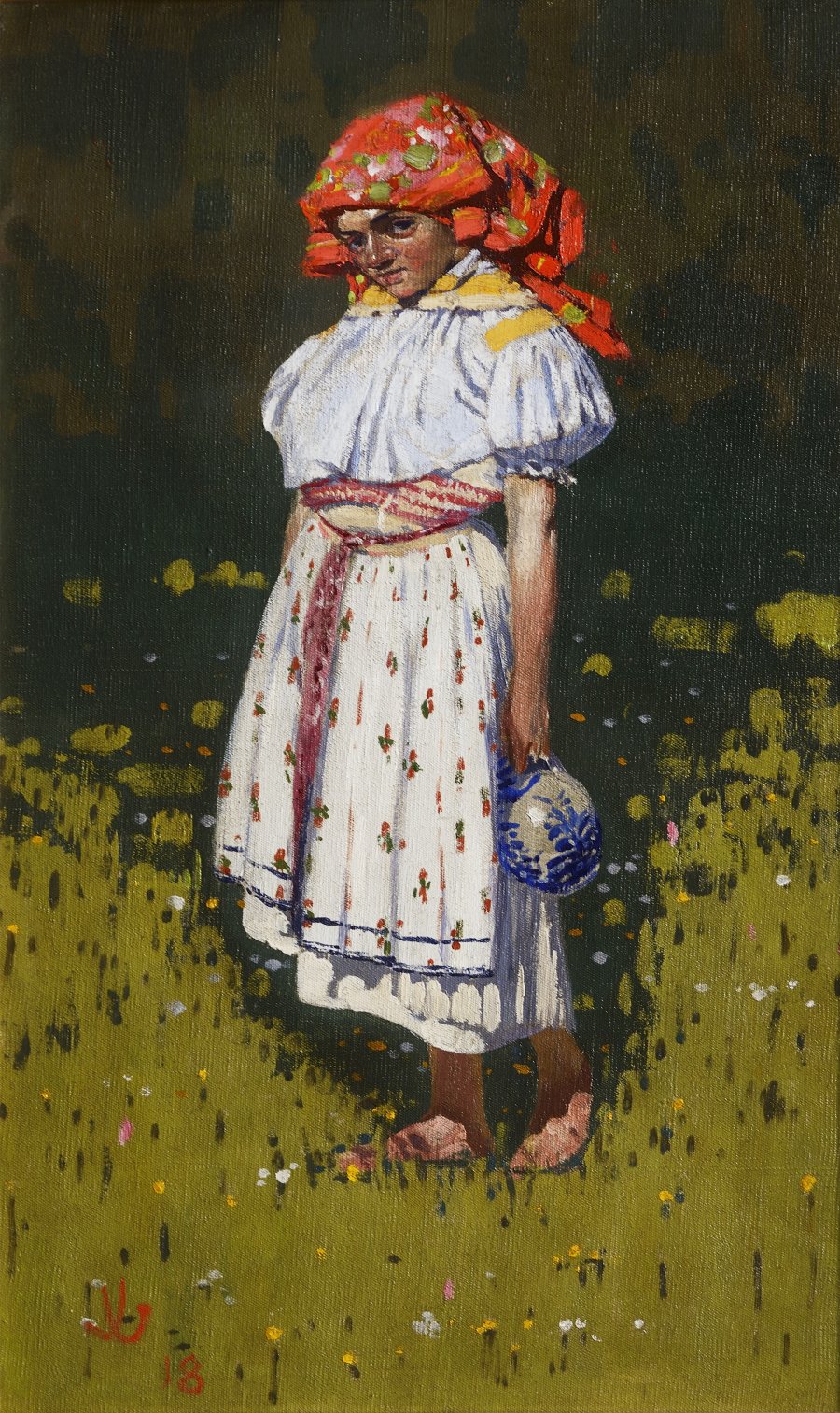 A Girl in Folk Costume
