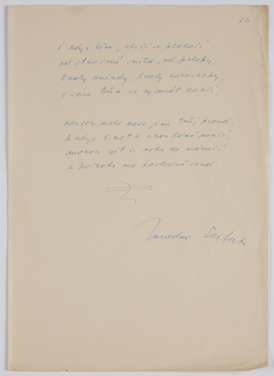 VLTAVA - WITH JAROSLAV SEIFERT'S HANDWRITING