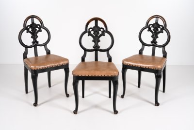 THREE CHAIRS ART DECO