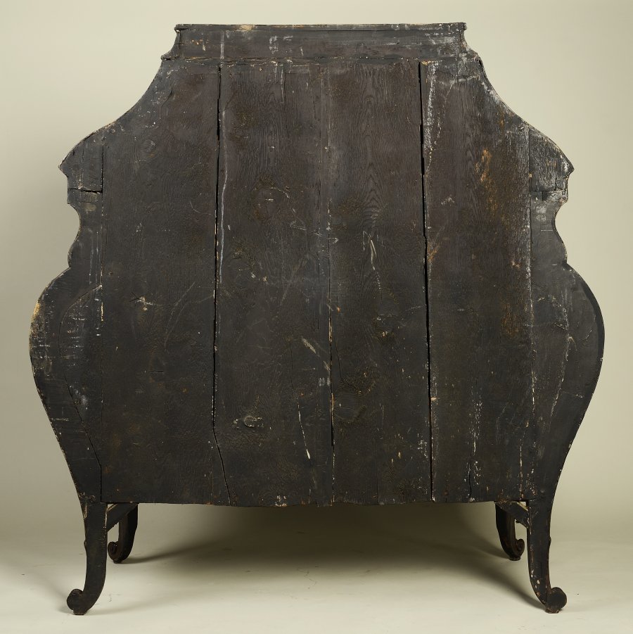 Black Lacquered Secretary with Chinoiserie Motifs