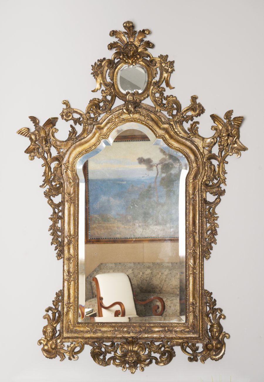 AN ITALIAN BAROQUE MIRROR