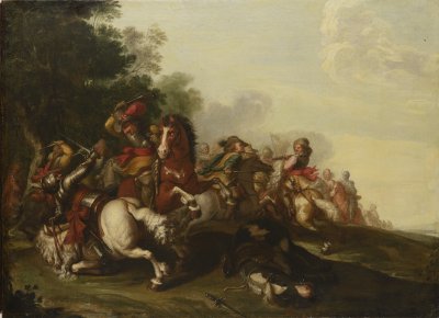 Equestrian Battle Scene