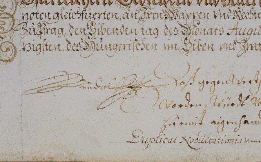 NOBILITIERUNG VON RUDOLF II.