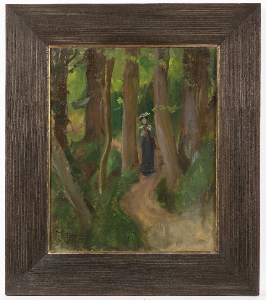 LADY ON A FOREST PATH