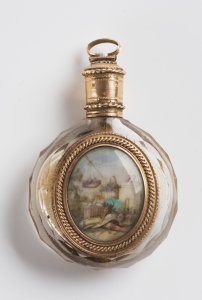 A Flacon Pendant with Miniature Paintings