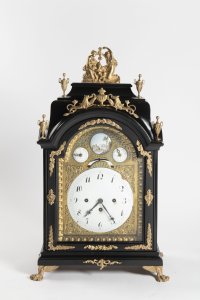 A PRAGUE BAROQUE TABLE CLOCK