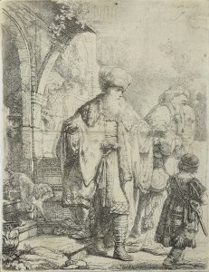 Abraham casting out Hagar and Ishmael