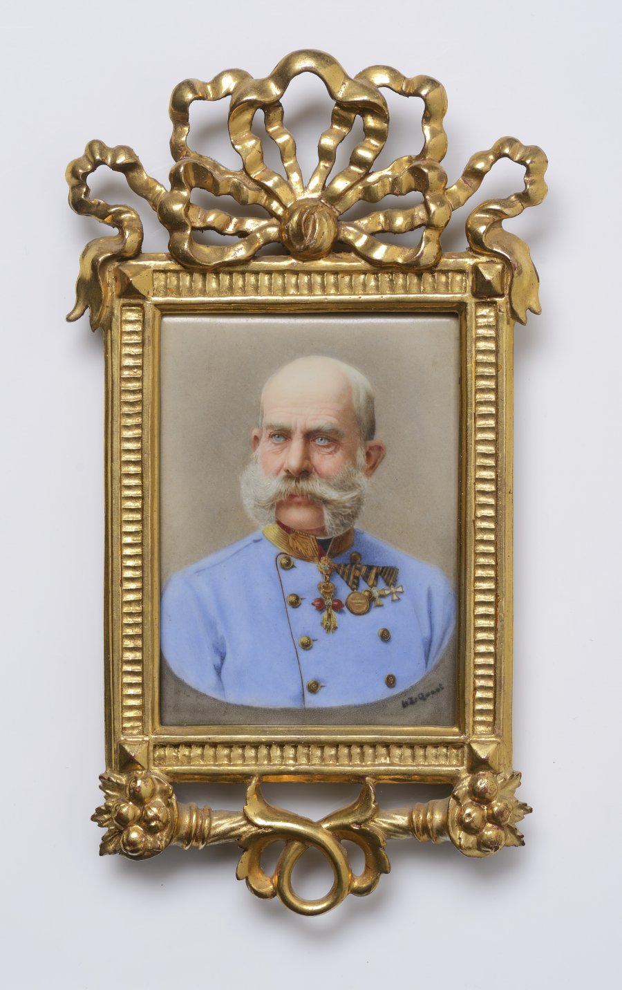 Portrait Miniatur des Kaisers Franz Josef I.