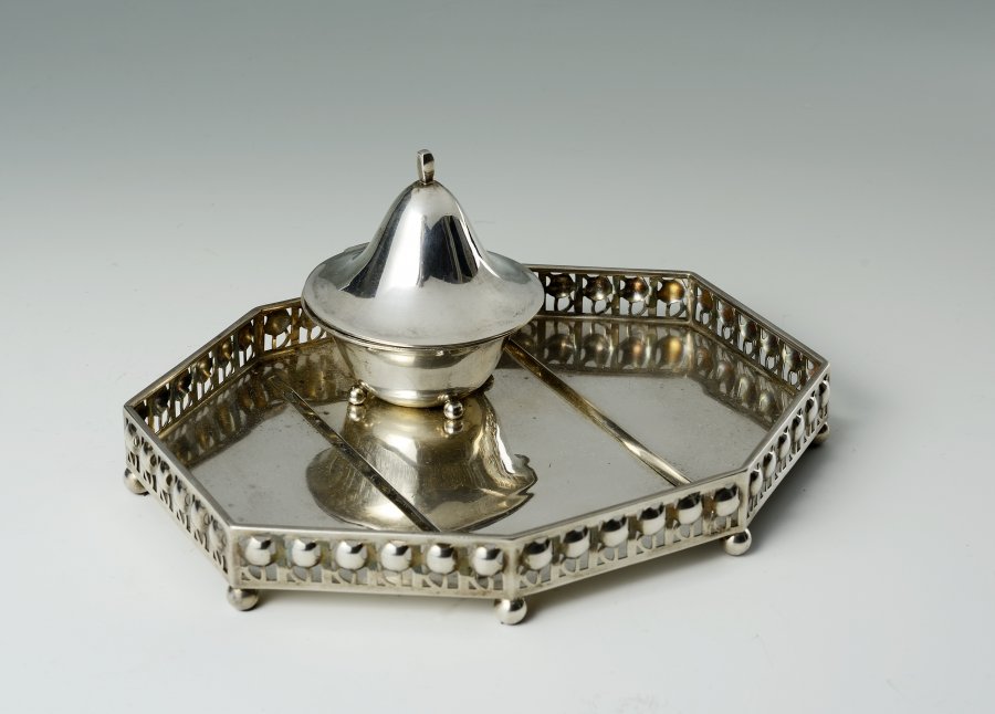 SILVER INKWELL 