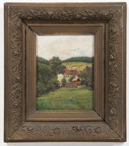 HOUSES AT THE EDGE OF A FOREST