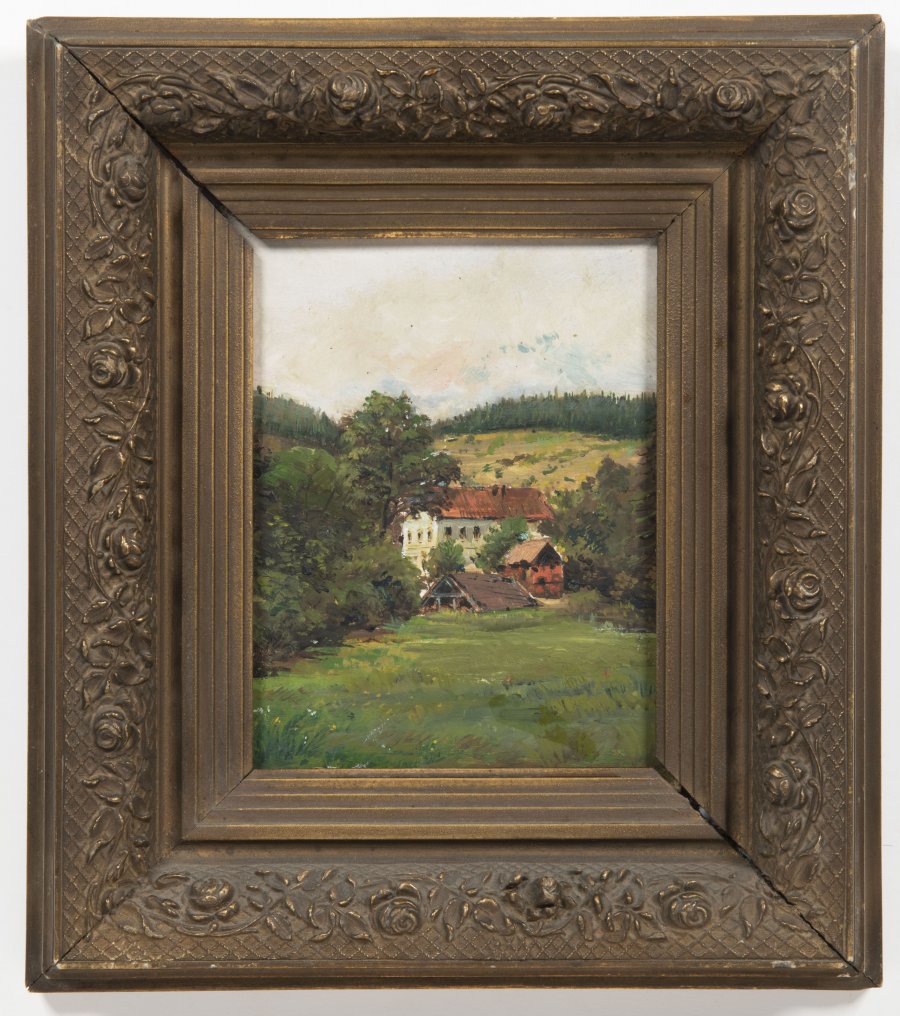 HOUSES AT THE EDGE OF A FOREST
